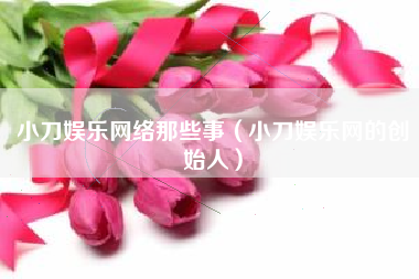 小刀娱乐网络那些事（小刀娱乐网的创始人）