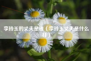李玲玉的丈夫是谁（李玲玉丈夫是什么样）