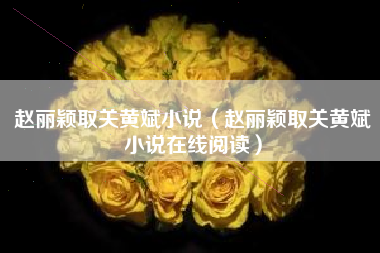 赵丽颖取关黄斌小说（赵丽颖取关黄斌小说在线阅读）