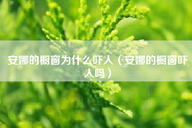 安娜的橱窗为什么吓人（安娜的橱窗吓人吗）