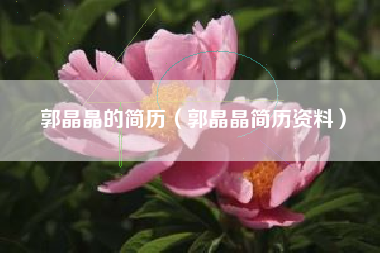 郭晶晶的简历（郭晶晶简历资料）