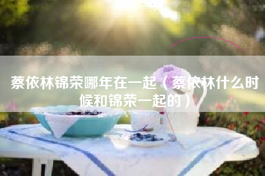 蔡依林锦荣哪年在一起（蔡依林什么时候和锦荣一起的）