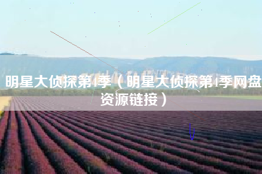 明星大侦探第4季（明星大侦探第4季网盘资源链接）
