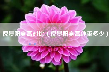 倪景阳身高对比（倪景阳身高体重多少）