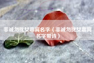 非诚勿扰女嘉宾名字（非诚勿扰女嘉宾名字带诗）