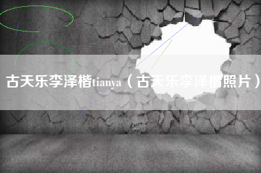 古天乐李泽楷tianya（古天乐李泽楷照片）