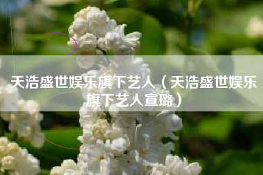 天浩盛世娱乐旗下艺人（天浩盛世娱乐旗下艺人宣璐）