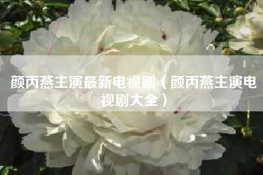 颜丙燕主演最新电视剧（颜丙燕主演电视剧大全）
