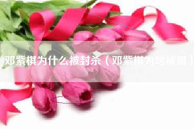 邓紫棋为什么被封杀（邓紫棋为啥被黑）