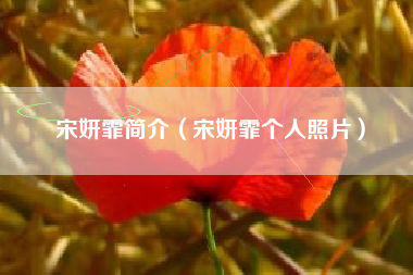 宋妍霏简介（宋妍霏个人照片）