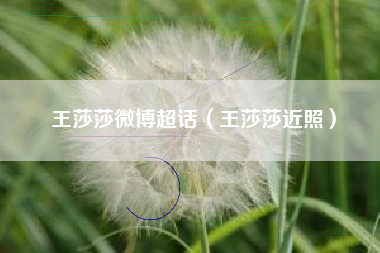 王莎莎微博超话（王莎莎近照）