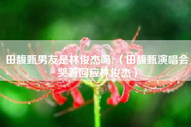 田馥甄男友是林俊杰吗?（田馥甄演唱会哭着回应林俊杰）
