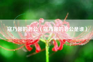 寇乃馨的老公（寇乃馨的老公是谁）