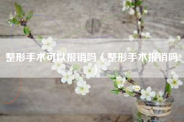 整形手术可以报销吗（整形手术报销吗?）
