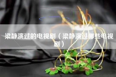梁静演过的电视剧（梁静演过哪些电视剧）