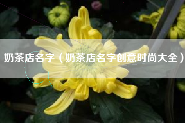 奶茶店名字（奶茶店名字创意时尚大全）