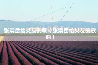 张震岳给女友的歌（张震岳给女友的歌曲）