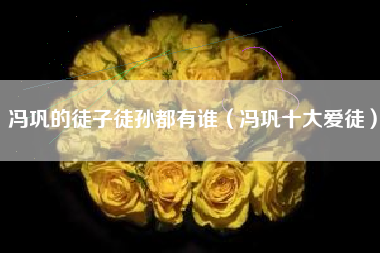 冯巩的徒子徒孙都有谁（冯巩十大爱徒）