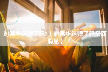 刘德华结婚了吗?（刘德华结婚了吗最新消息）