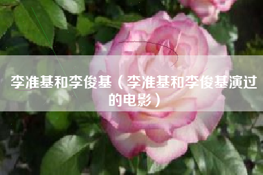 李准基和李俊基（李准基和李俊基演过的电影）