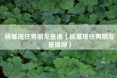 杨幂现任男朋友是谁（杨幂现任男朋友是谁呀）