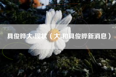 具俊晔大s现状（大s和具俊晔新消息）
