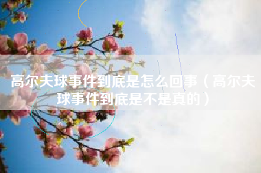高尔夫球事件到底是怎么回事（高尔夫球事件到底是不是真的）