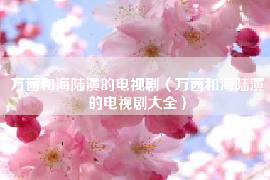 万茜和海陆演的电视剧（万茜和海陆演的电视剧大全）