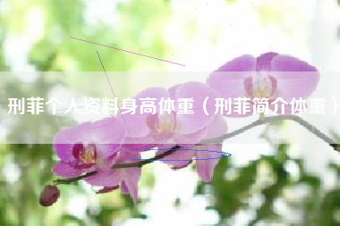 刑菲个人资料身高体重（刑菲简介体重）