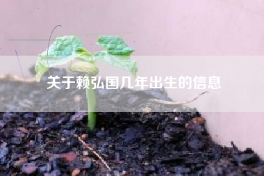 关于赖弘国几年出生的信息