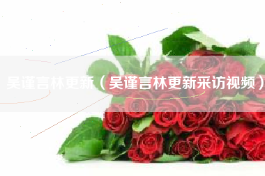 吴谨言林更新（吴谨言林更新采访视频）