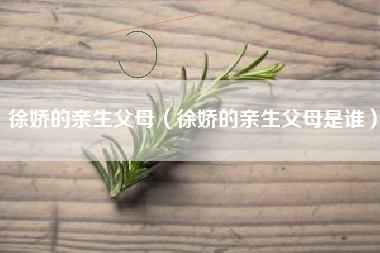 徐娇的亲生父母（徐娇的亲生父母是谁）