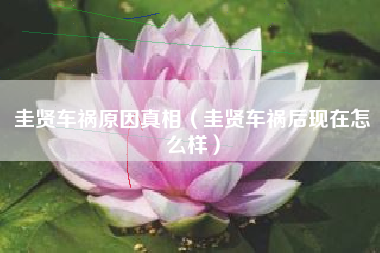 圭贤车祸原因真相（圭贤车祸后现在怎么样）