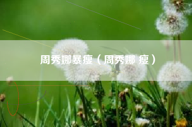 周秀娜暴瘦（周秀娜 瘦）