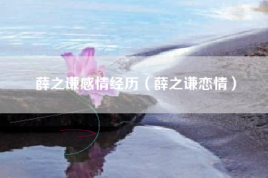 薛之谦感情经历（薛之谦恋情）