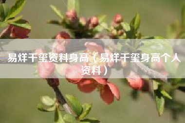 易烊千玺资料身高（易烊千玺身高个人资料）