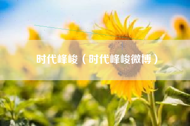 时代峰峻（时代峰峻微博）