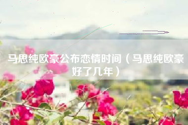马思纯欧豪公布恋情时间（马思纯欧豪好了几年）