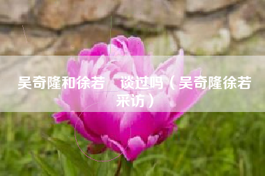 吴奇隆和徐若瑄谈过吗（吴奇隆徐若瑄采访）