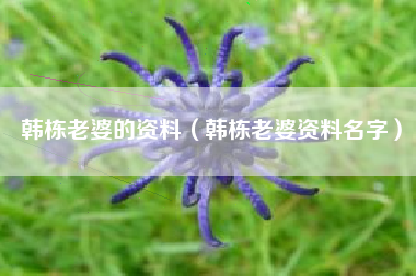 韩栋老婆的资料（韩栋老婆资料名字）
