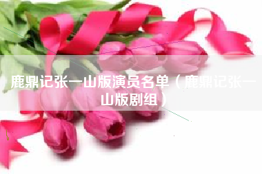 鹿鼎记张一山版演员名单（鹿鼎记张一山版剧组）