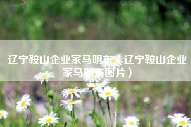 辽宁鞍山企业家马明东（辽宁鞍山企业家马明东图片）
