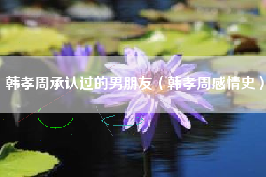 韩孝周承认过的男朋友（韩孝周感情史）