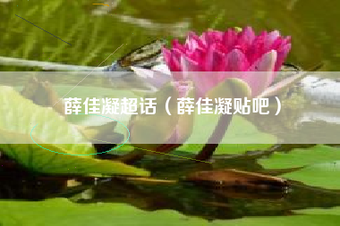 薛佳凝超话（薛佳凝贴吧）