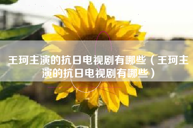 王珂主演的抗日电视剧有哪些（王珂主演的抗日电视剧有哪些）