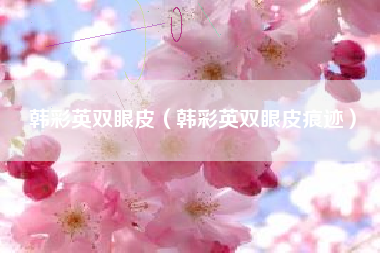 韩彩英双眼皮（韩彩英双眼皮痕迹）