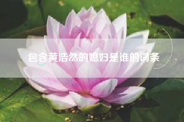 包含黄浩然的媳妇是谁的词条