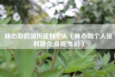 林心如的简历资料个人（林心如个人资料简介,身高,年龄）