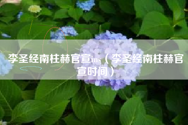李圣经南柱赫官宣ins（李圣经南柱赫官宣时间）