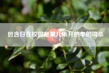 包含日在校园是第几集开的车的词条